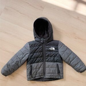 The North Face Black and Gray Reversible Hooded Jacket